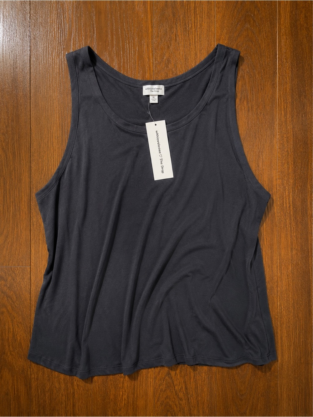 The Drop Charcoal Scoop Neck Tank Sz 3X